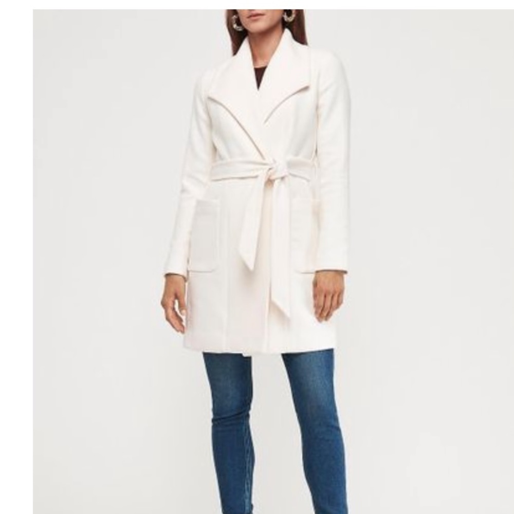 Express belted wrap coat